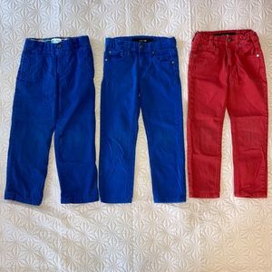 3 Pairs Red/Blue Pants - Mini Boden & Joe’s Jeans